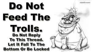 Don\'t feed the troll, no alimentes al troll